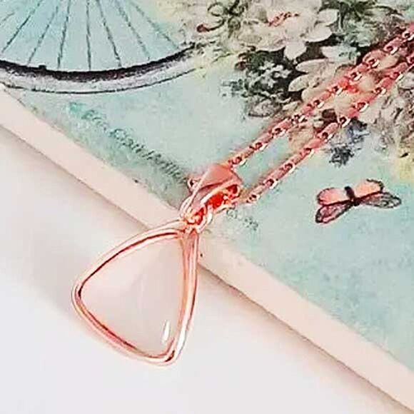 2/$40 Ladies Triangular Opal Necklace - Picture 1 of 11